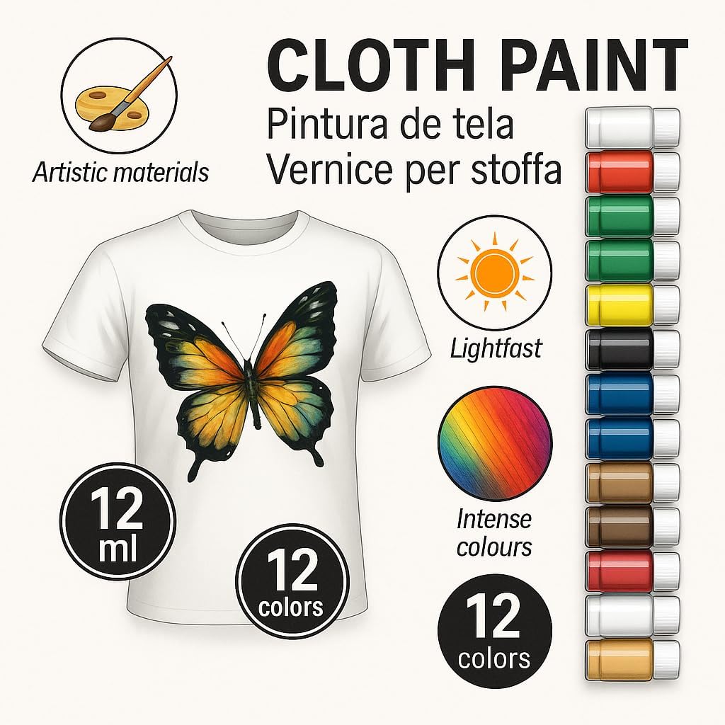 96 Pieces 12-Pieces (12ml Water Colors Set - 12 Vibrant Colors for Drawing & Painting)