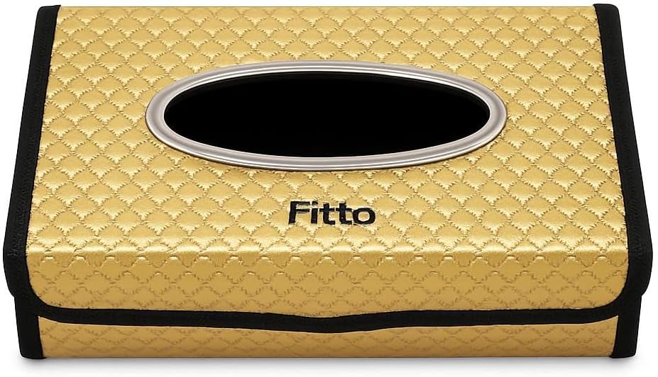 96 Pieces Elegant Openable Tissue Boxes for Car (Gold)