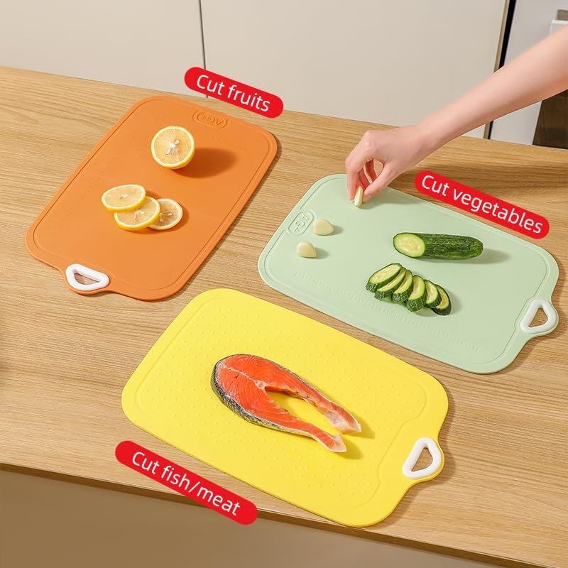 96 Pieces Double Sided TPU Cutting Boards (Yellow Durable and Versatile)