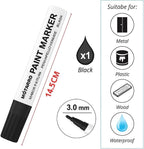 120 Pieces Black Permanent Markers (14.5 cm – 3 mm Tip – Ideal for Office and School Use)