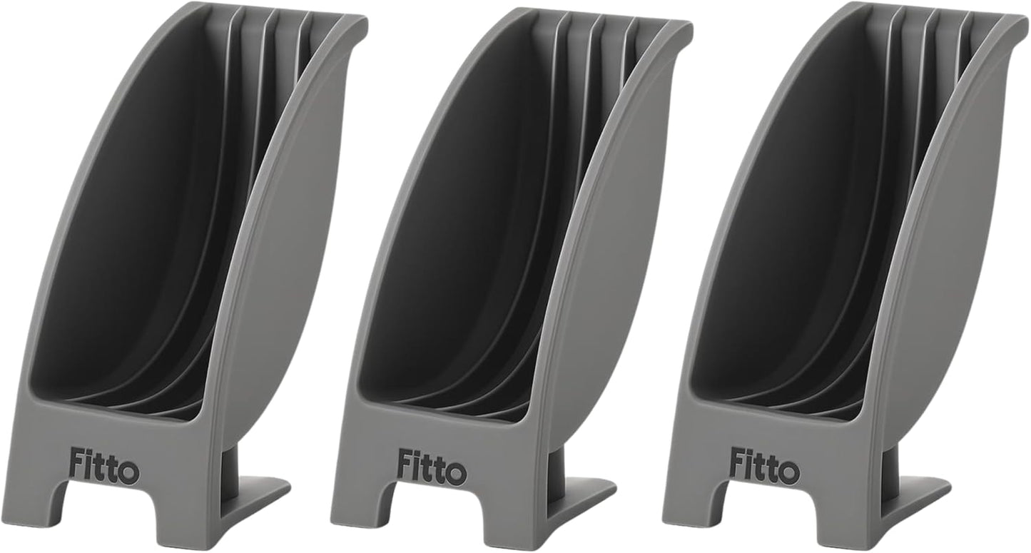 Bowl and Dish Storage Rack – Narrow Design – Gun Grey, Pack of 3