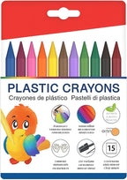 120 Pieces 12 Pieces Plastic Cryons Sizes (12cm 12 Colors for Crafts – School & DIY Projects)