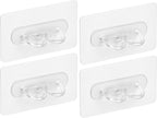 120 Pieces Double Hole Transparent Hooks for Bottles - 4 Pieces