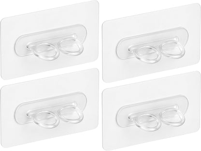 Double Hole Transparent Hook for Bottles - 4 Pieces