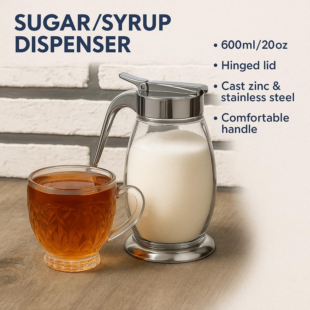 96 Pieces Sugar/Syrup Dispensers with Cast Zinc Top (1000ml)