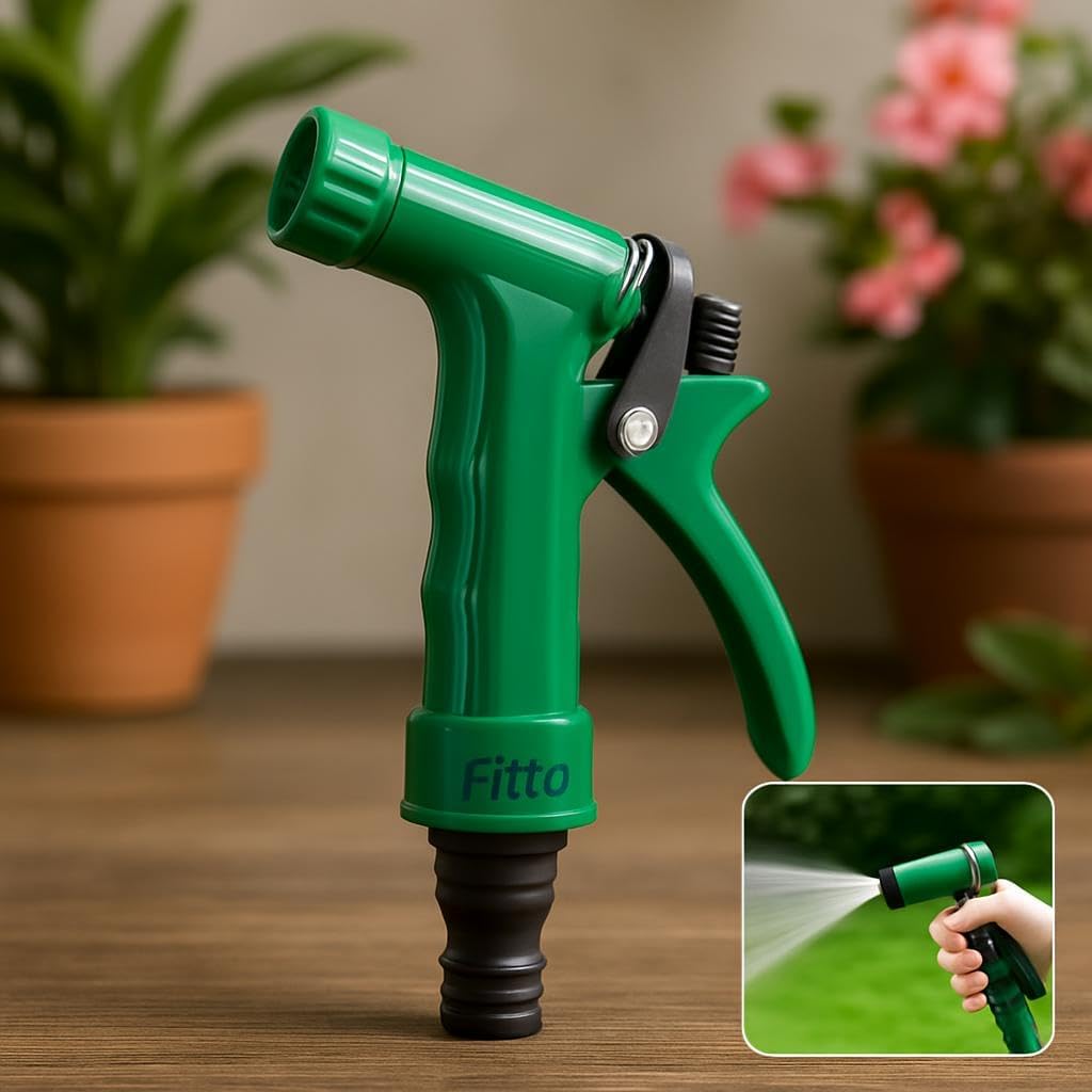 96 Pieces Adjustable Green Garden Hose Nozzles with Trigger Handle