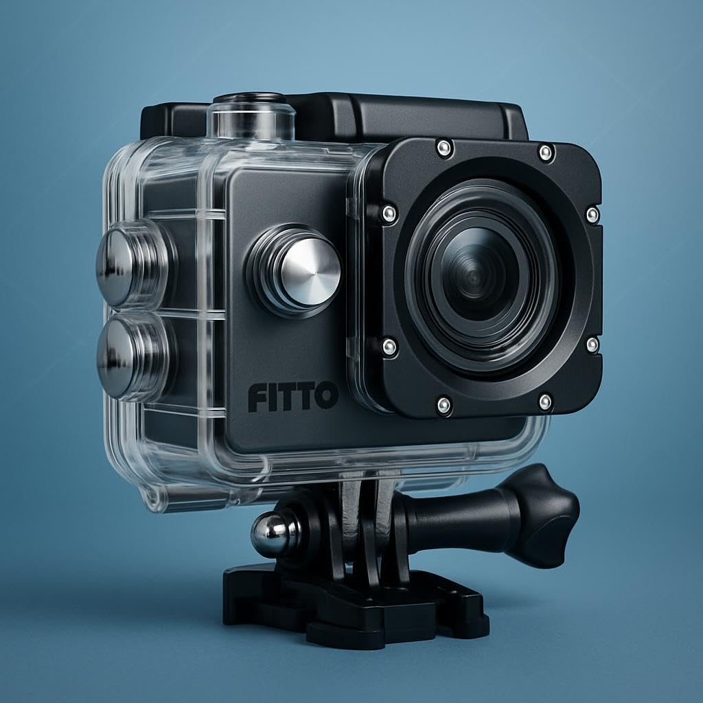 60 Pieces Sports Cam Waterproof Action Camera 1080Ps (Full HD 12MP Video Camera – 2-inch LCD – 140° Wide Angle Lens – 30M Underwater – Multi-Use Accessories)