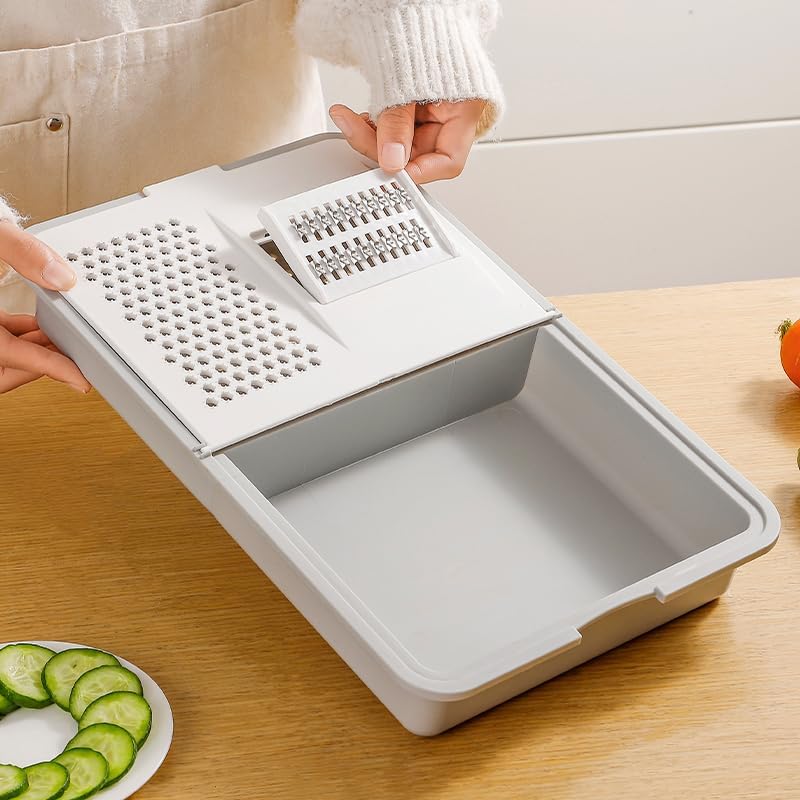 96 Pieces Scraper Storage Boxes with Grater (White & Grey)