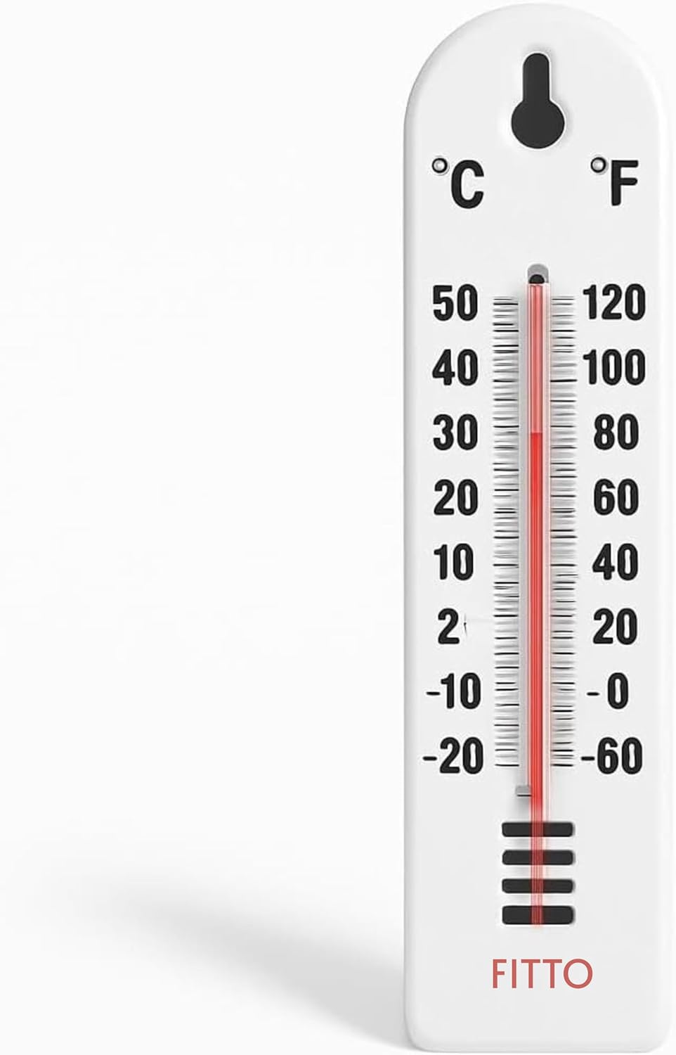 96 Pieces Vertical Wall Thermometers (20.2x4.4cm – Dual Scale (°C/°F) – Battery-Free – Indoor/Outdoor Use for Home – Office – Garden – and Greenhouse)