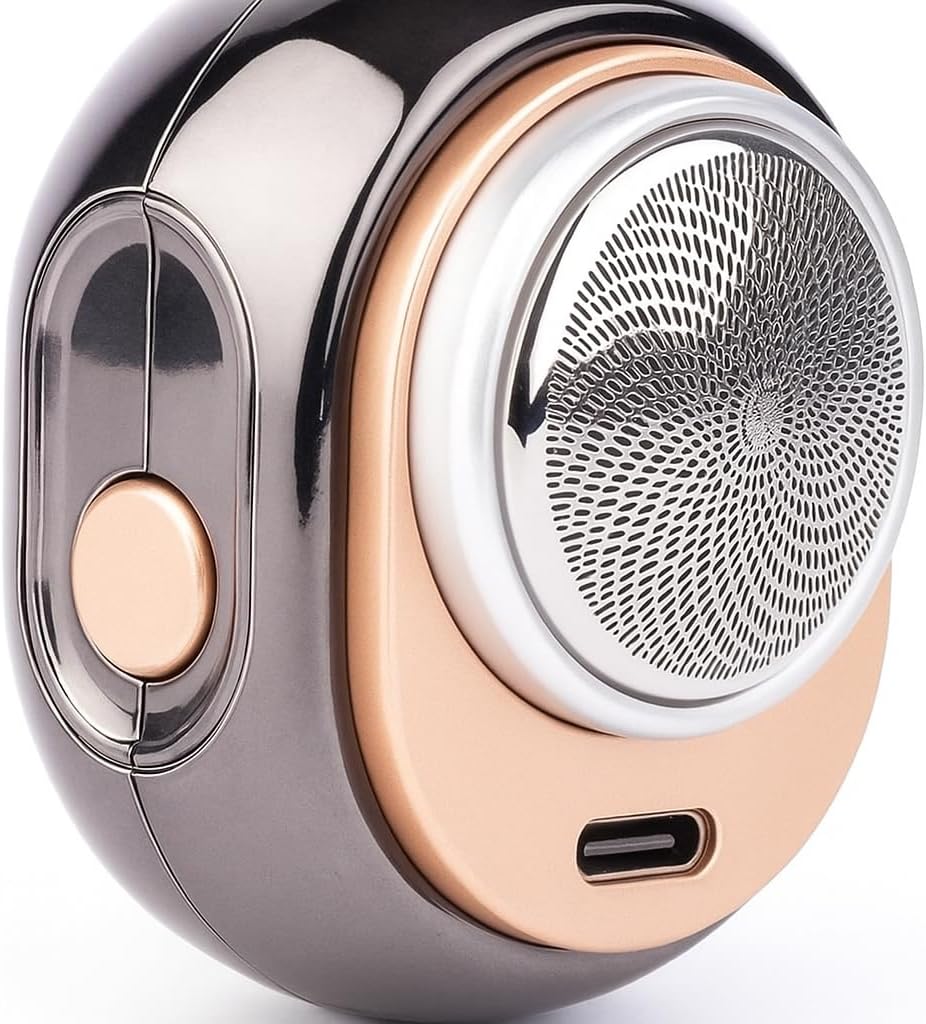 Portable Electric Shaver, USB Rechargeable Battery, Rotating Blade
