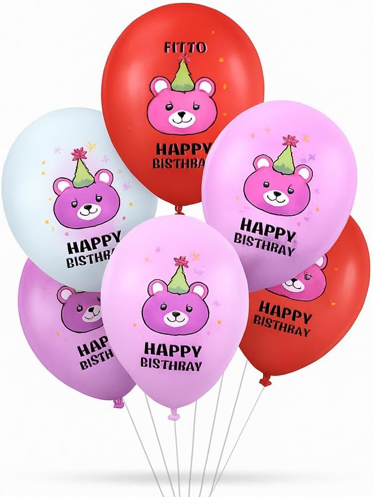 Happy Birthday 12 Inch Balloons 6 Piece Pack - Birthday Party Decor, Celebration Balloons