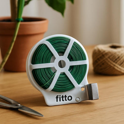 Green Twist Tie Roll - 30 Meters (100 Feet) for Securing Plants and Cables
