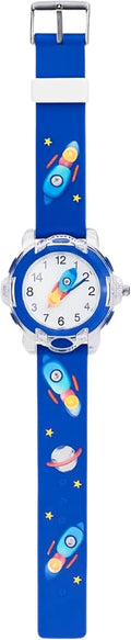 96 Pieces 3D Cute Cartoon Toy Silicone Band Wristwatches (Blue)