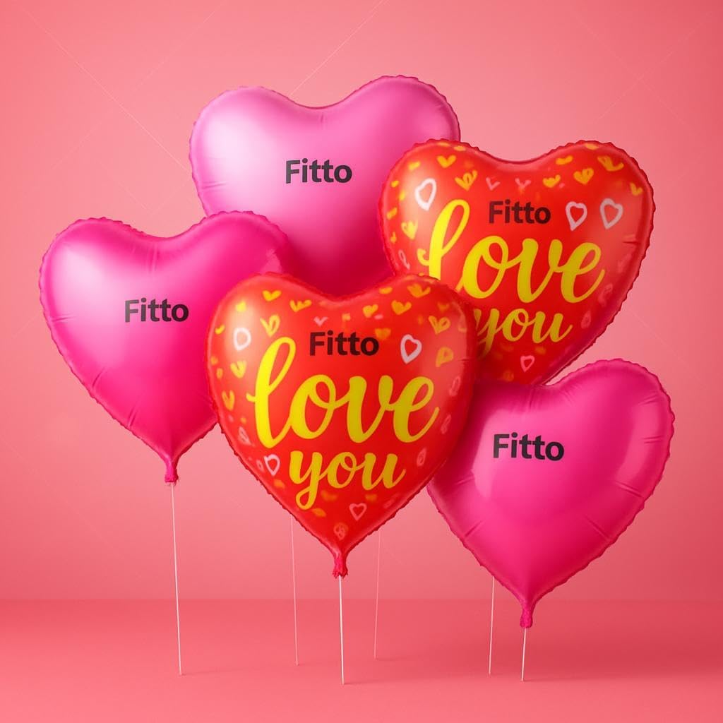 120 Pieces 18 Inch I Love You Foil Balloon Sets for Parties & Celebrations (pack of 5)