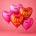 120 Pieces 18 Inch I Love You Foil Balloon Sets for Parties & Celebrations (pack of 5)