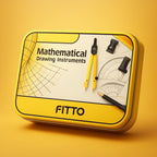 120 Pieces Mathematical Drawing Instruments Boxes (Complete Geometry Set with Compass – Protractor – Ruler – Set Squares & Eraser – Durable Case for Precision in School – Office & Engineering)