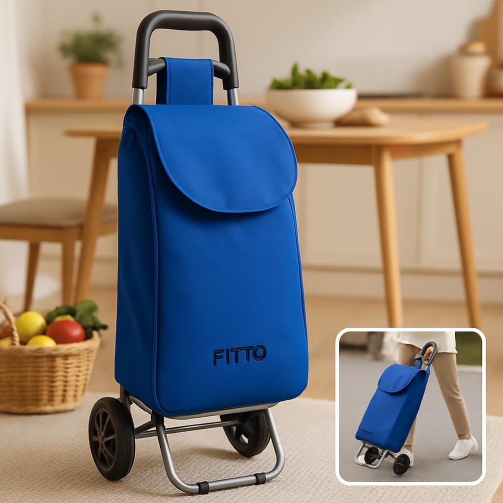 72 Pieces Blue Shopping Trolleys with Wheels (16mm Carbon Steel – 33L Capacity – 53*31*20CM)