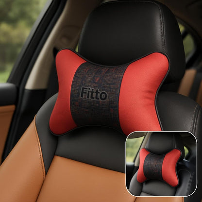 Car Headrest Neck Cushion Pillow with pattern, pack of 2, Red