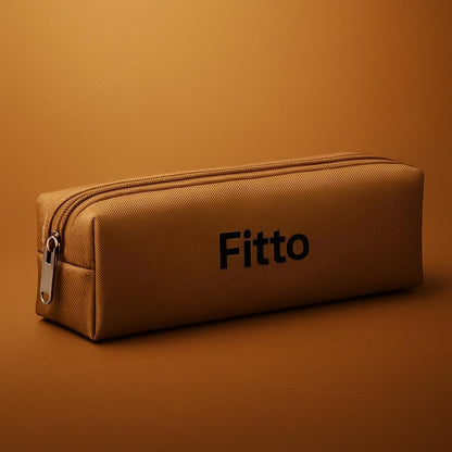 Pencil Pouch 20x4x3cm Brown - School Stationery Bag for Pencils and Supplies