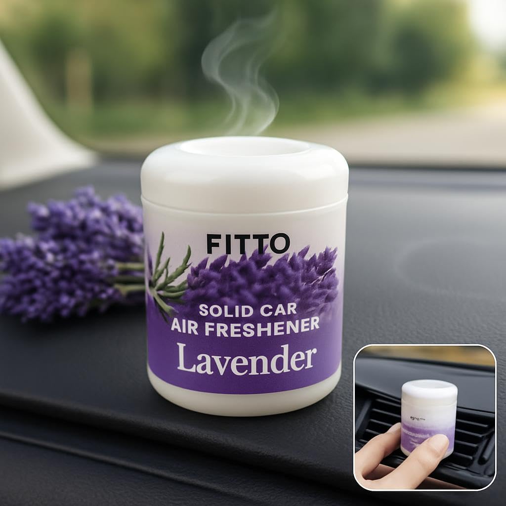 120 Pieces Solid Car Air Freshener Lavender Scents (Long Lasting Gel Odor Eliminator for Car Interior and Dashboard – 200gms)