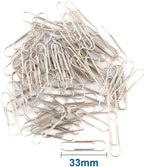 144 Pieces 80 Pieces Stainless Steel Paper Clips (33mm - Durable Office Stationery)