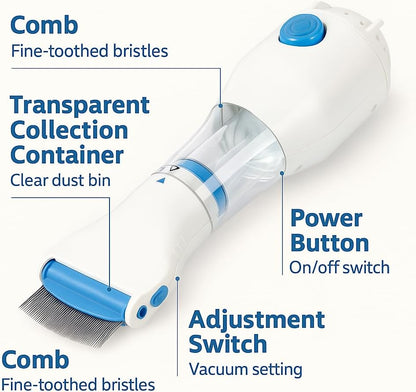 Electric Head Lice Comb - Allergy & Chemical-Free Lice Removal, Removes Lice & Eggs Safely