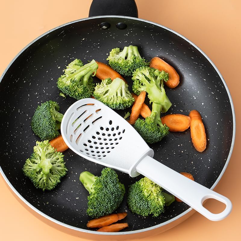 144 Pieces Multi-purpose Cooking Spoon - Nylon Material - White - 2 Packs