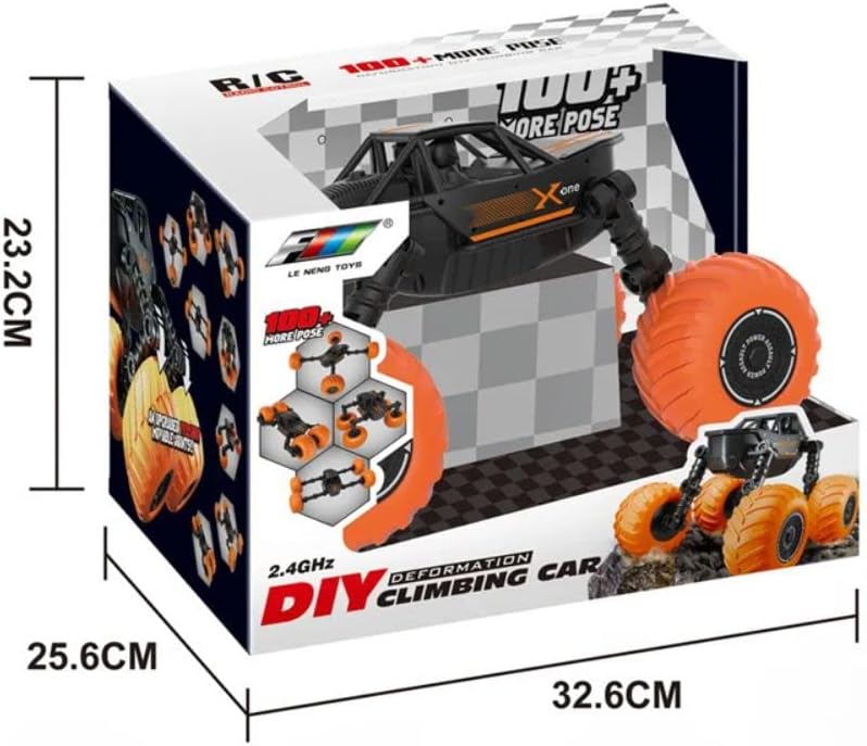 48 Pieces Transformable Drifting Stunt RC Car Shark - Remote-Controlled Transformable Shark and Racing Cars with Drifting and Stunt Abilities