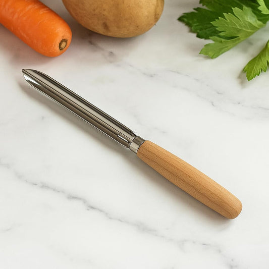 Premium Corer with Wooden Handle – Durable Stainless Steel Fruit Corer for Effortless Apple, Pear, and Melon Coring – Ergonomic Design for Comfortable Grip and Easy Cleaning