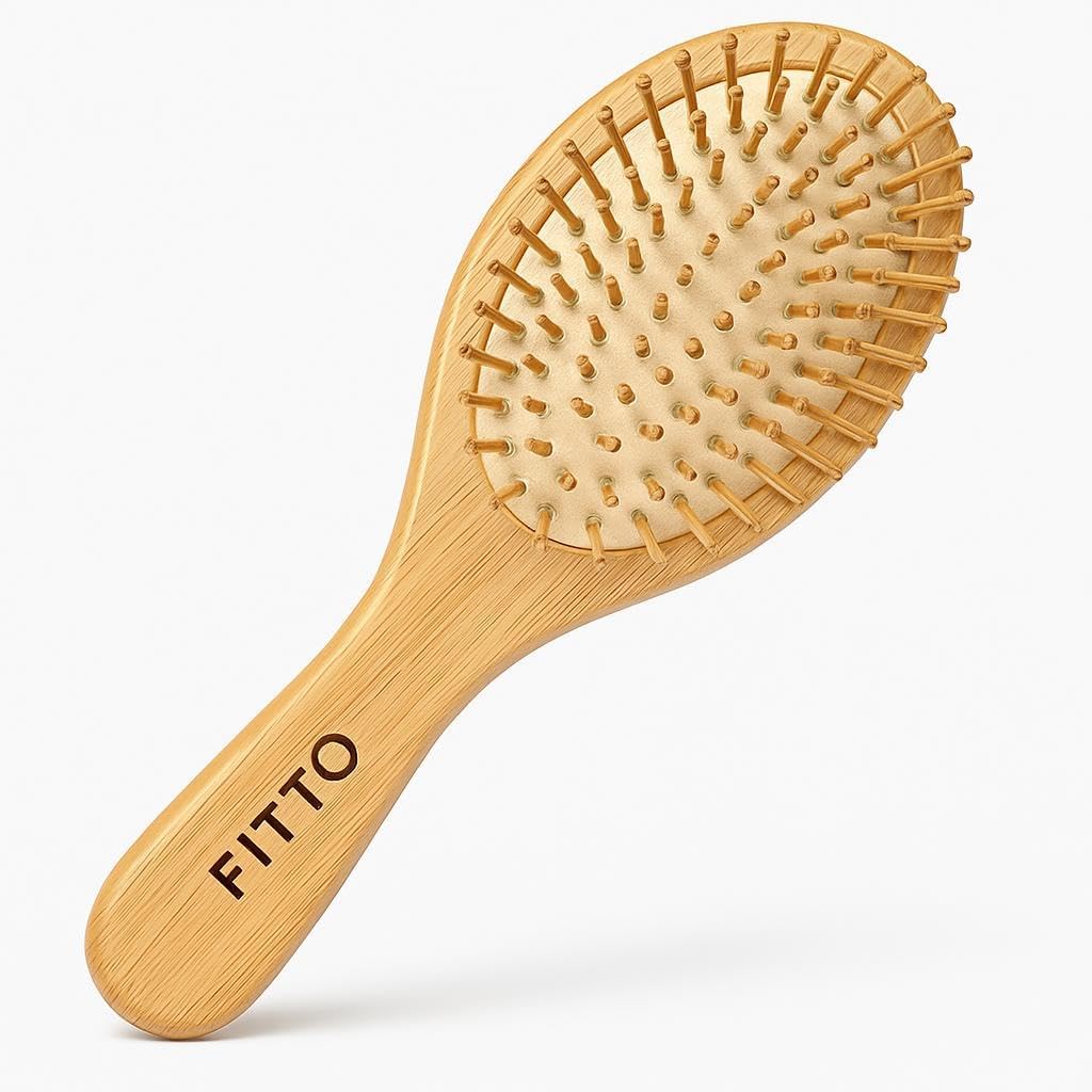 120 Pieces Wet Hair Brush Bamboo Detangling Brushes (Natural Wooden Paddle – Organic Hairbrush for Women – Men & Kids – Gentle on Hair & Scalp – Reduces Breakage & Tangles – Eco-Friendly – Durable Design)