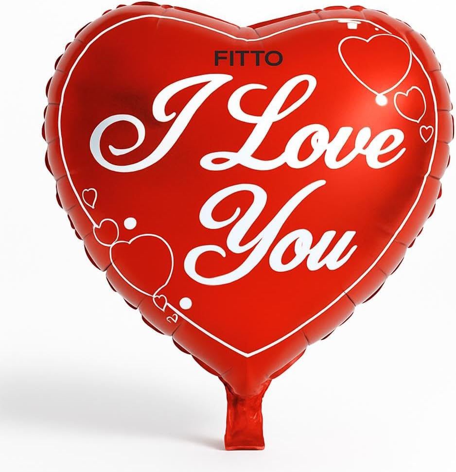 Foil Heart Balloon 18 Inch – I Love You Party Decoration for Birthdays, Weddings & Special Events, Card Display