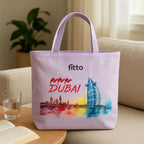 96 Pieces Eco-Friendly Dubai Purple Canvas Tote Bags with Durable Handles