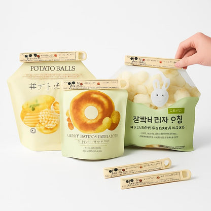 Scale Sealing Clip Set of 6 – Cream – 14cm x 2cm – PP Material