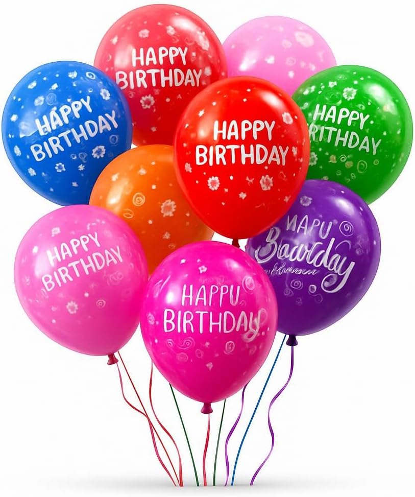 96 Pieces Latex Party Balloons 100 Pieces (12 Inch Assorted Colors for Birthday & Celebration Decoration – Amazon.ae Party Supplies)