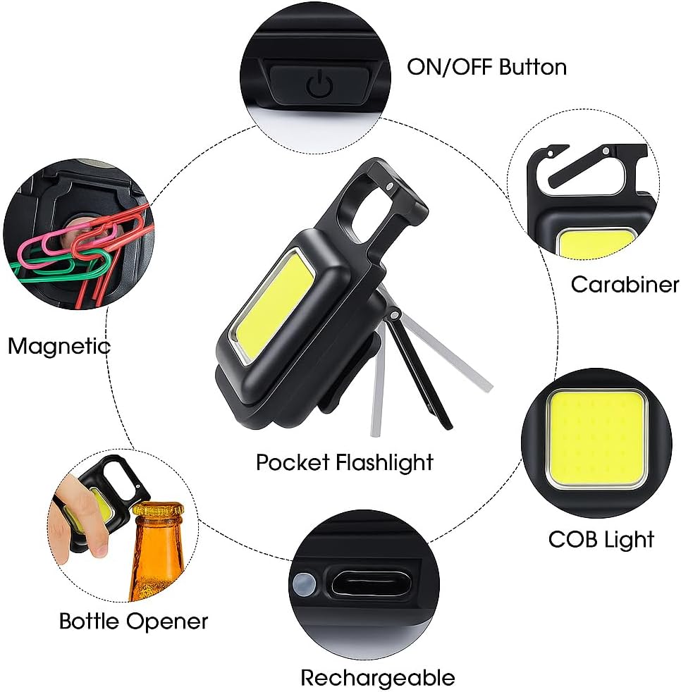 144 Pieces Portable Rechargeable Mini Emergencies (Compact – Energy-Efficient LED Light for Power Outages – Camping – Travel – and Outdoor Use – Long Battery Life – Lightweight & Convenient Design)
