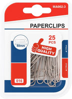 144 Pieces 25 Pieces Paper Clips (50mm Stainless Steel Office Clips)