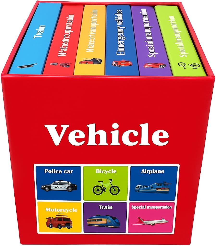 96 Pieces Learning Book 6PC Vehicle Sets for Kids - Educational Toy with Interactive Vehicle Themes