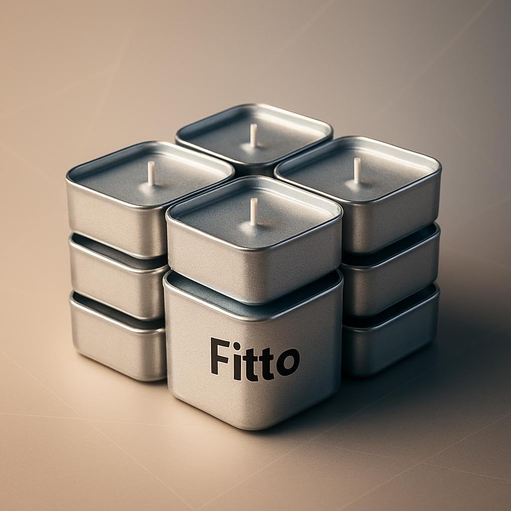 96 Pieces Tealight Square Candles Set of 12s (Silver Decorative Candles for Home – Party & Event Lighting on Amazon.ae)