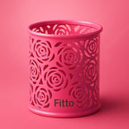 144 Pieces Flamingo Pink Pen Holders (8x9cm Round Desk Organizer)