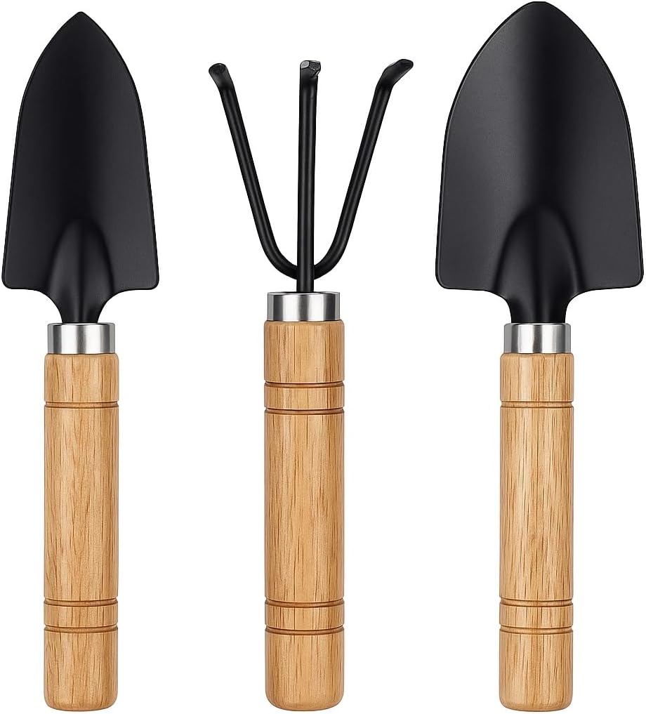 120 Pieces Flower Planting Shovels with Wooden Handle (Durable Garden Tool for Planting Flowers – Vegetables – and Herbs - Ideal for Gardeners – Landscape Professionals – and Home Use)