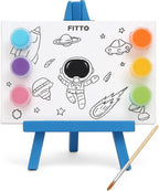 96 Pieces Aerospace Picture Frame Sets with Two 6x4 Canvas Boards (Easel – 6 Color Paints & Brush)