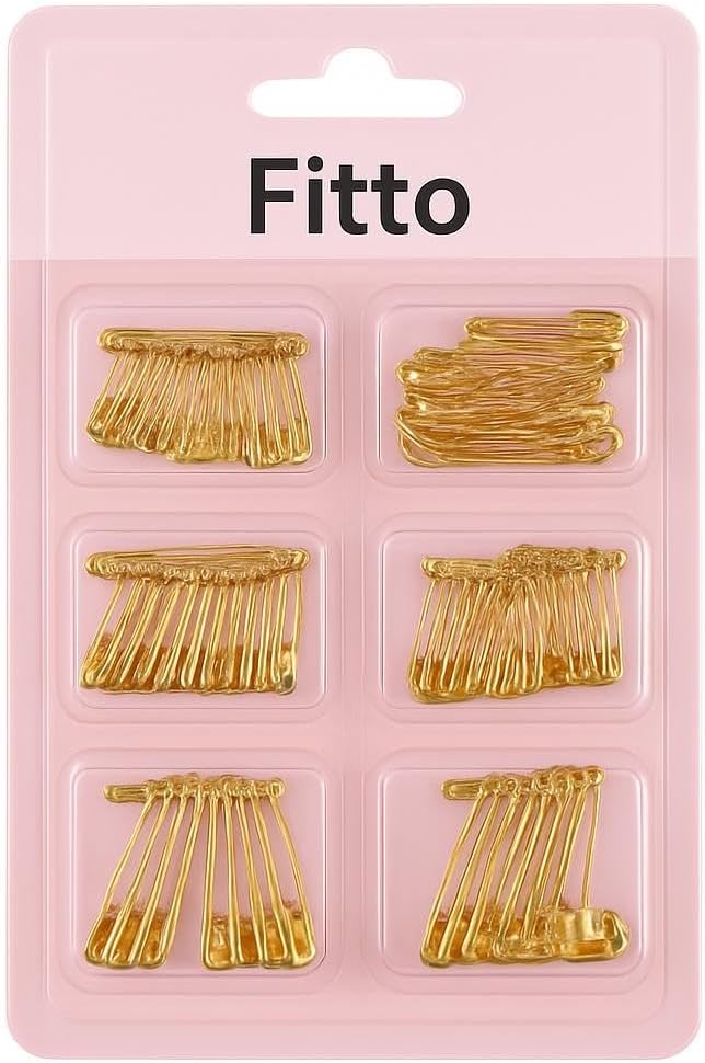120 Pieces 4 Sizes Small and Large Safety Pins for Clothes Sewing