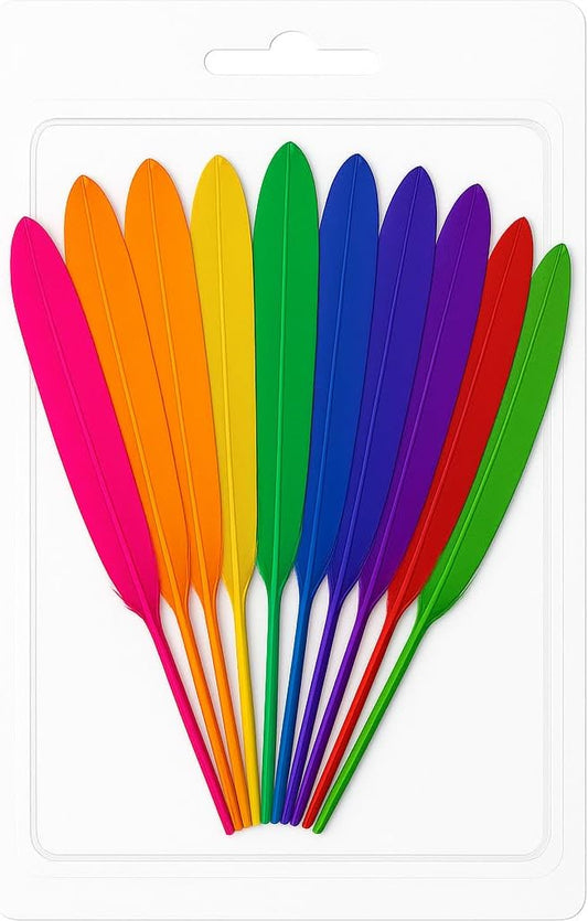 Feathers 10 PC Mix Color for Crafts, DIY Projects, Decorations, and Costumes