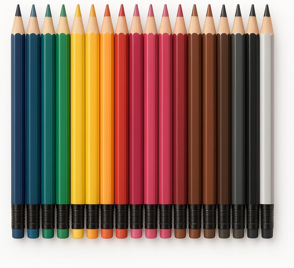 18 Pieces 2.6mm Color Pencils 19cm – 18 Vibrant Colors for Drawing and Art