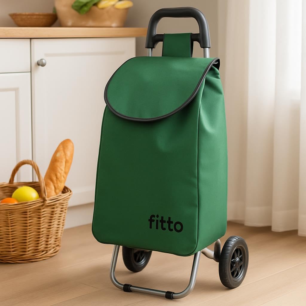 72 Pieces Green Shopping Trolleys with Wheels (33L Carbon Steel – 53*31*20CM)
