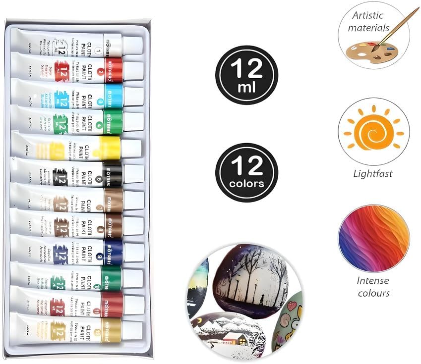 96 Pieces 12-Pieces (12ml Water Colors Set - 12 Vibrant Colors for Drawing & Painting)