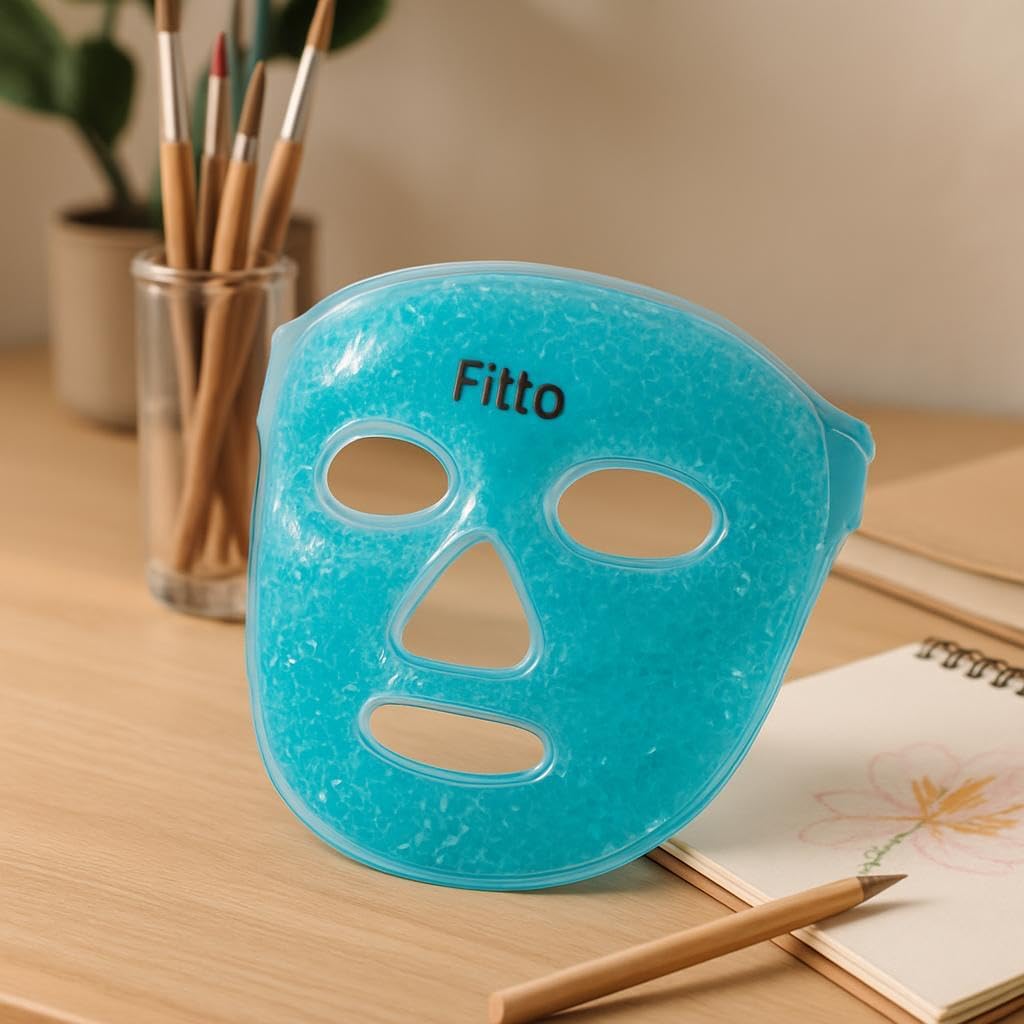 96 Pieces Cold Face Eye Mask Ice Pack - Reusable Gel Beads Cooling Compress for Puffy Eyes (Dark Circles – Sinus Relief – Face Puffiness Reduction – Hot & Cold Therapy for Relaxation – Pain Relief)