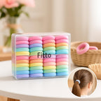 96 Pieces Pastel Colors Ponytail Holder Elastic Hair Rubber Bands (Pack of 64)