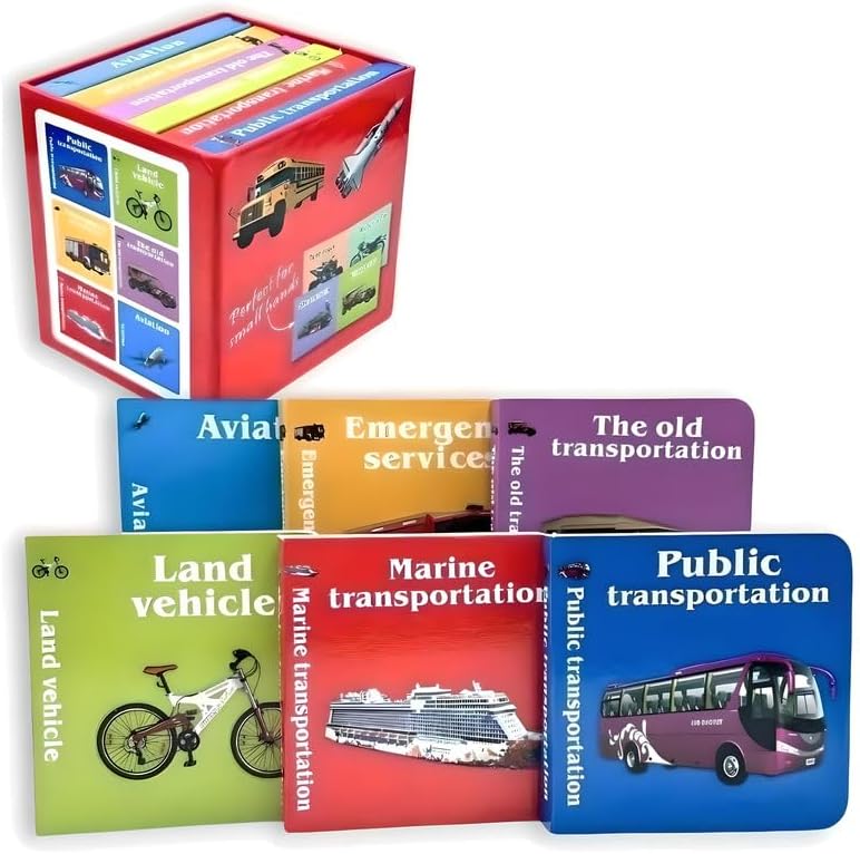 96 Pieces Learning Book 6PC Vehicle Sets for Kids - Educational Toy with Interactive Vehicle Themes