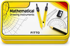 120 Pieces Mathematical Drawing Instruments Boxes (Complete Geometry Set with Compass – Protractor – Ruler – Set Squares & Eraser – Durable Case for Precision in School – Office & Engineering)